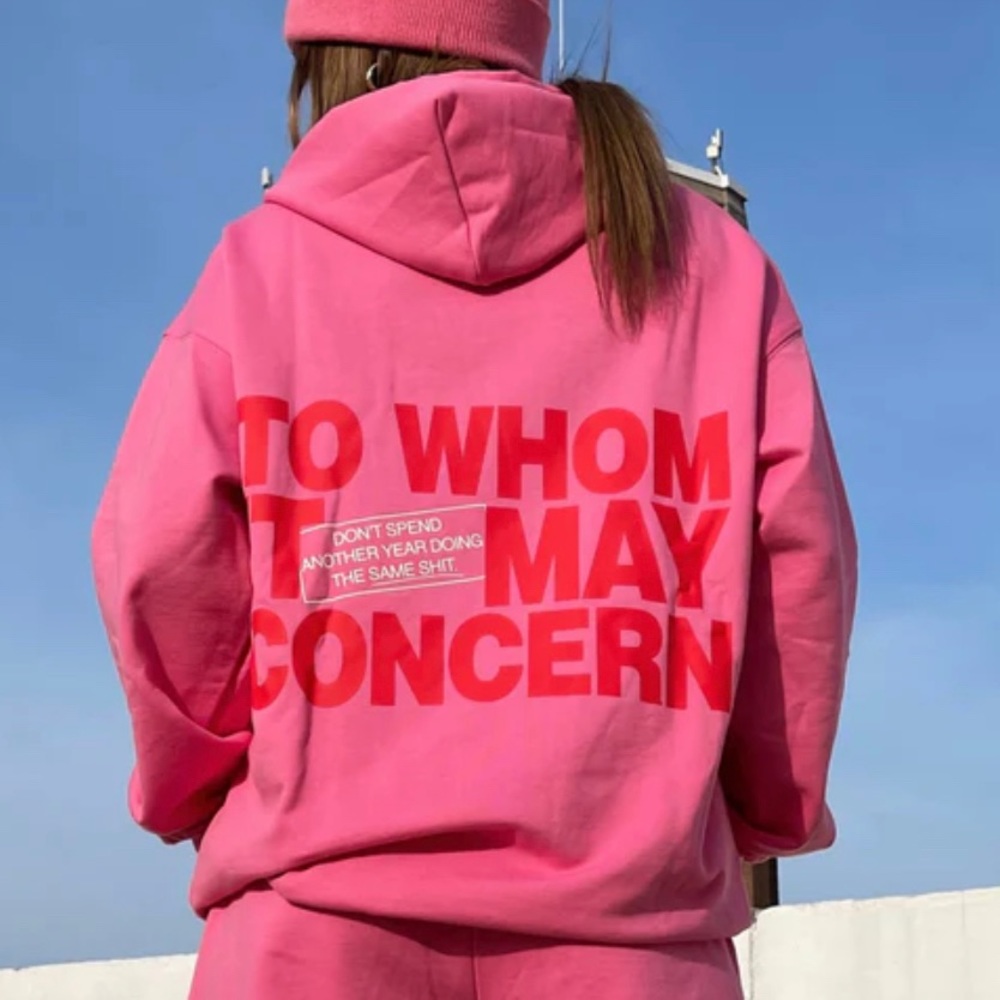 The Mayfair Group To Whom It May Concern Hoodie | Hot Pink | Size S/M
